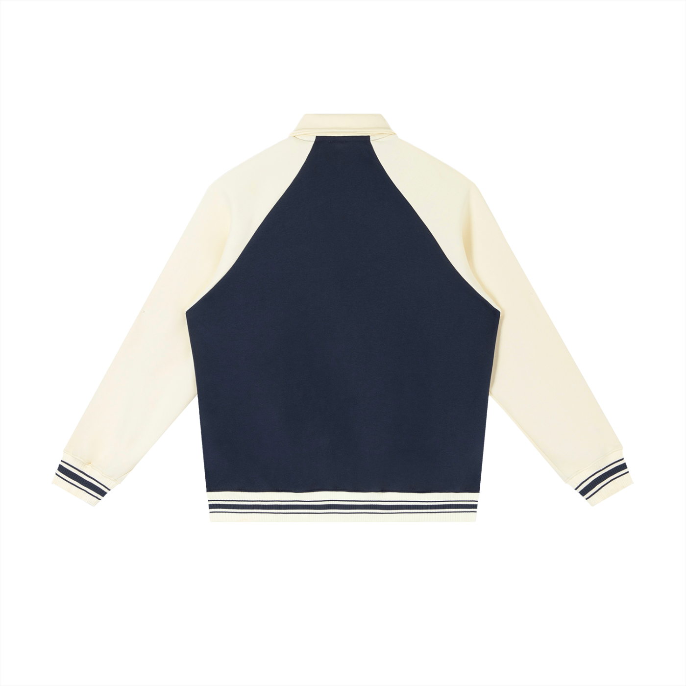 INSUARIA — Contrast Raglan Sleeve Baseball Jacket