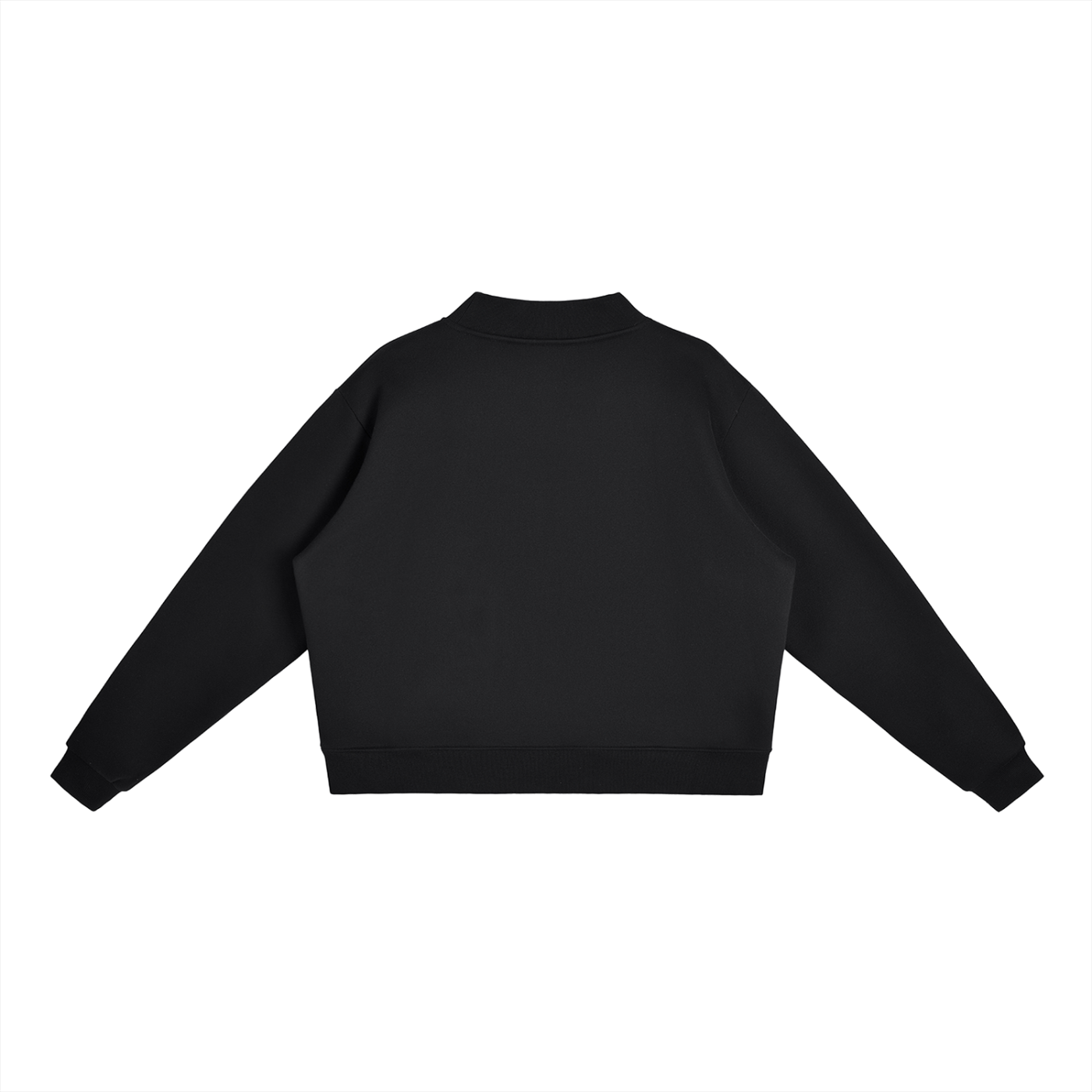 INSUARIA — Women Fleece Mock-Neck Crew Sweatshirt