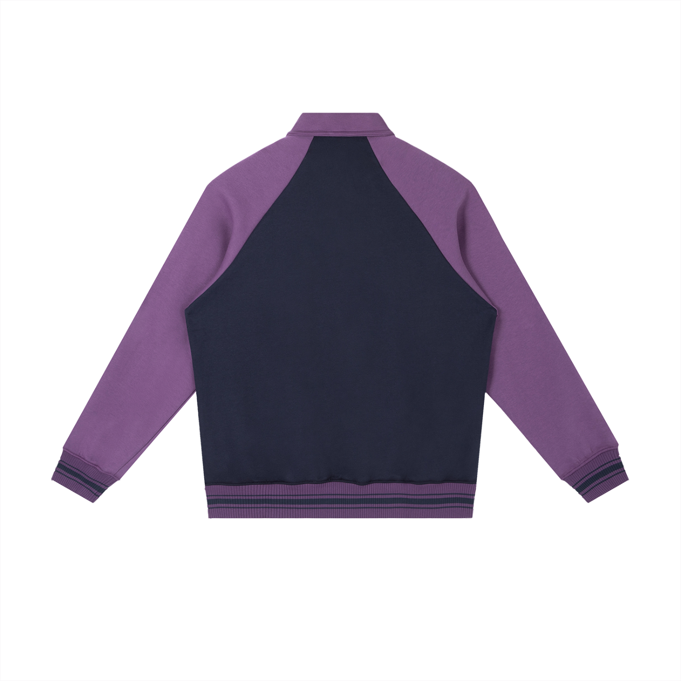 INSUARIA — Contrast Raglan Sleeve Baseball Jacket