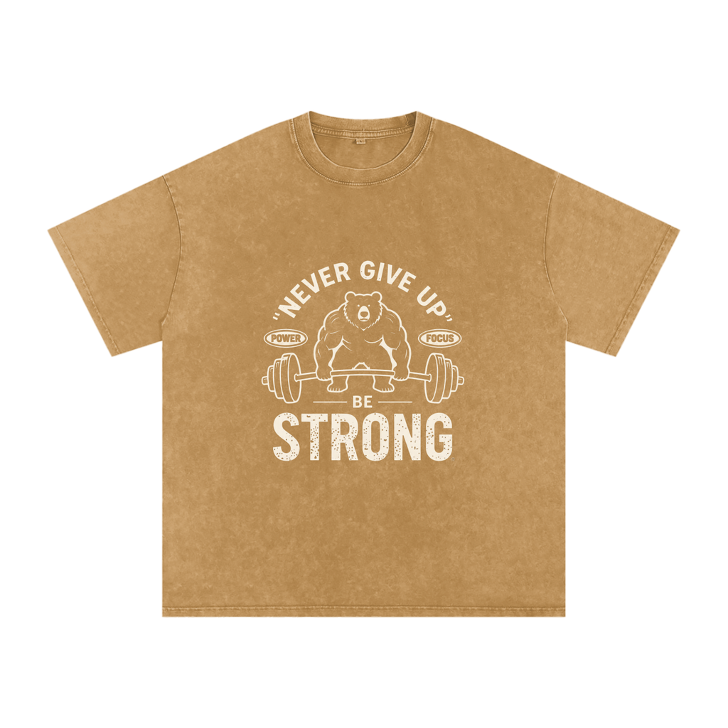 Snow Washed Oversized Cotton T-Shirt