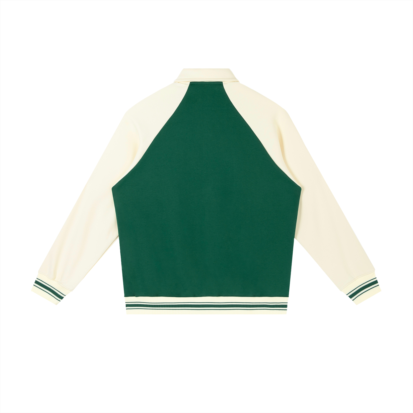 INSUARIA — Contrast Raglan Sleeve Baseball Jacket