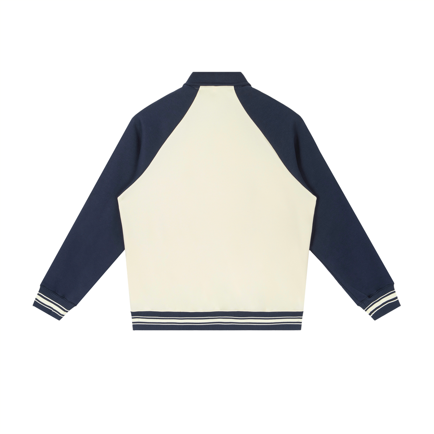 INSUARIA — Contrast Raglan Sleeve Baseball Jacket