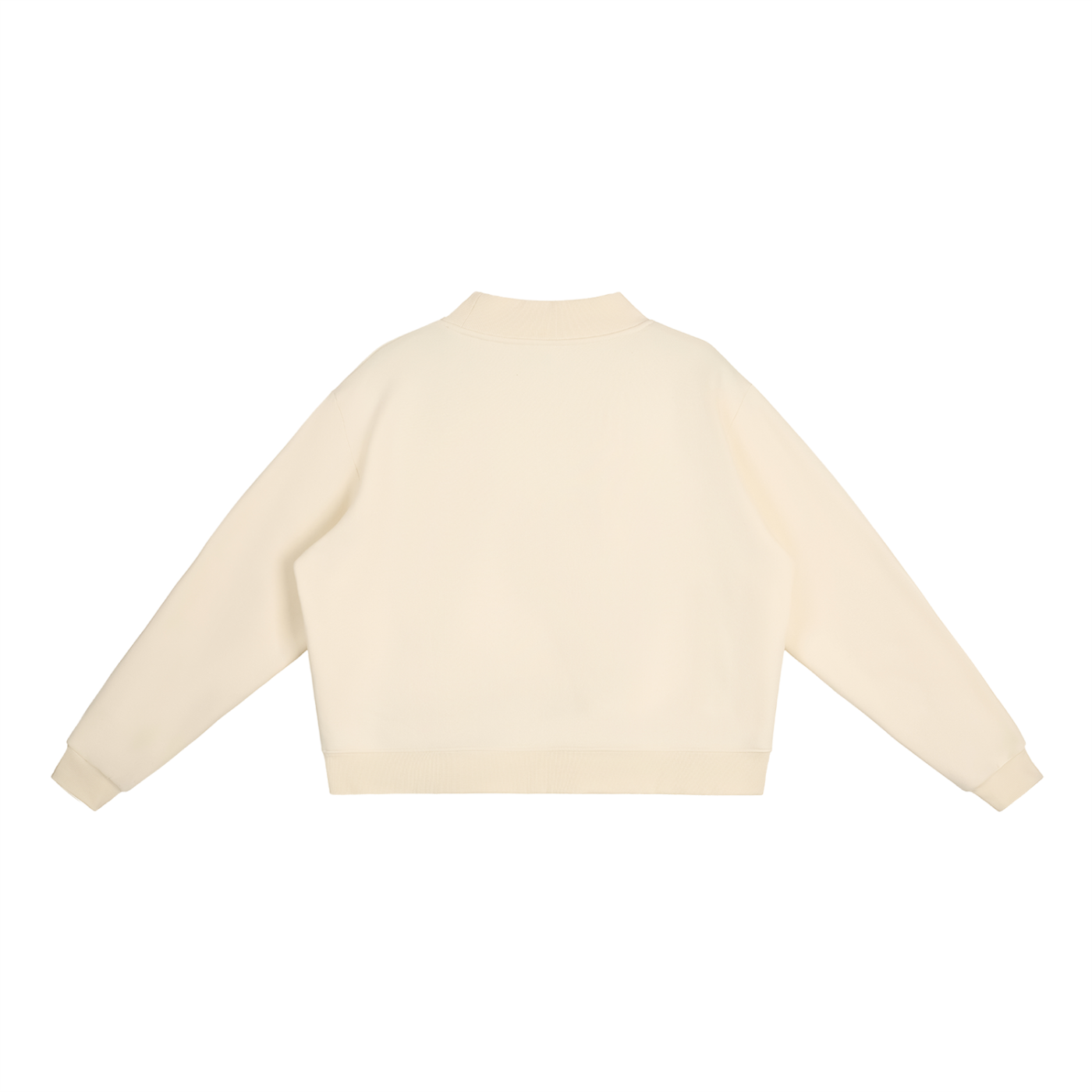 INSUARIA — Women Fleece Mock-Neck Crew Sweatshirt