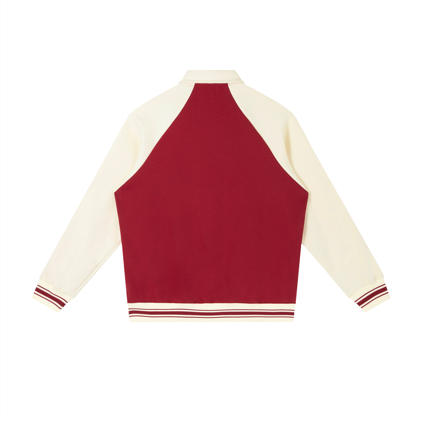 INSUARIA — Contrast Raglan Sleeve Baseball Jacket