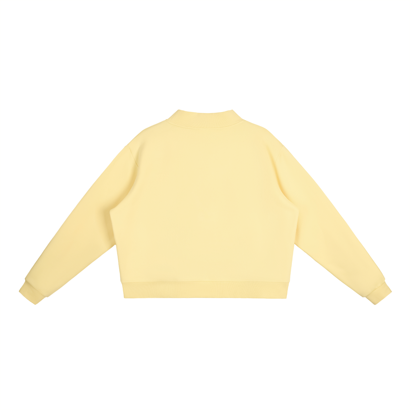 INSUARIA — Women Fleece Mock-Neck Crew Sweatshirt