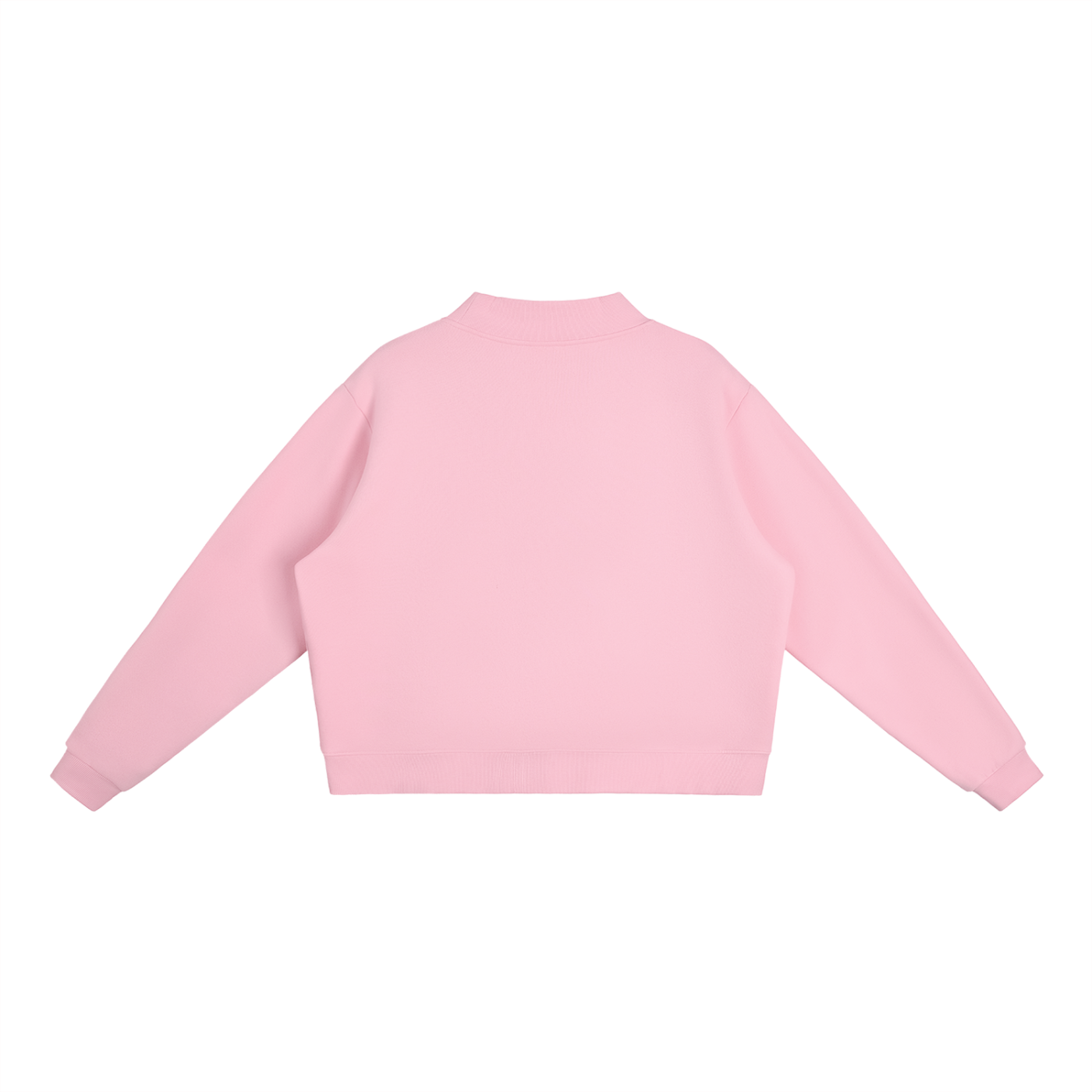 INSUARIA — Women Fleece Mock-Neck Crew Sweatshirt